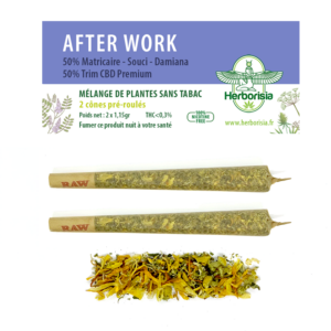 Cône pré-roulé | Mélange de plantes & fleurs CBD “AFTER WORK” - x2