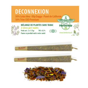 CÎne pré-roulé | Mélange de plantes & fleurs CBD "DECONNEXION" - X2