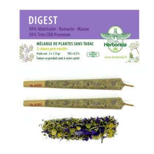 Cône pré-roulé | Mélange de plantes & fleurs CBD “DIGEST” - x2