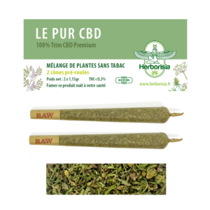 Cône pré-roulé “LE PUR CBD”- 100% Trim CBD Premium - X2