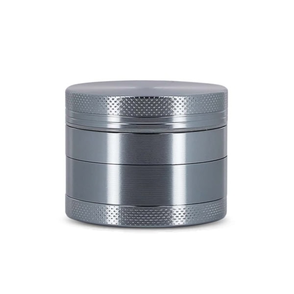 Grinder gris | argent en alu pour herbes, plantes sèches et CBD