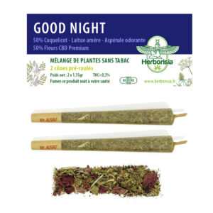 Cône pré-roulé | pré-roll x2- Mélange de plantes & CBD “Good Night”