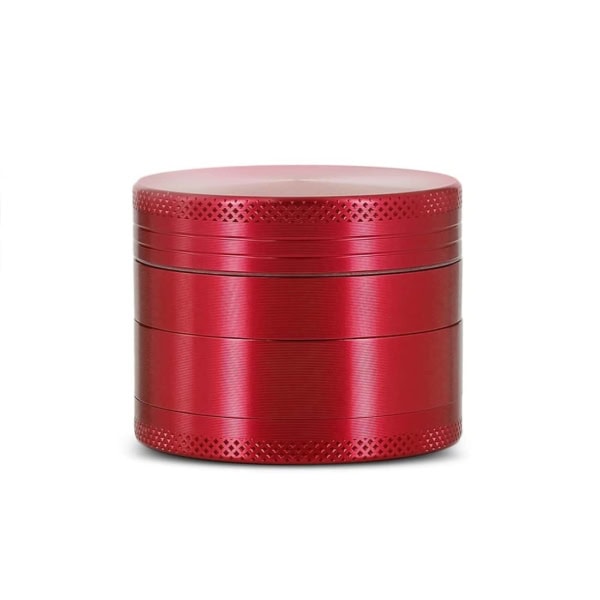 Grinder rouge en alu pour herbes, plantes sèches et CBD