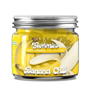 Gummies CBD Anti-Stress - Banana Chill - 20mg CBD, GABA & Magnésium par gummy