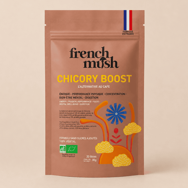 Boisson CHICORY BOOST - Alternative au café à base de Champignons BIO French Mush - Poudre 1 Boisson BOOST Chicorée - Alternative au café à base de Champignons BIO French Mush - Poudre