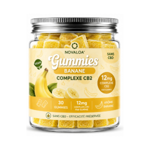 Gummies Banane | Complexe CB2 - 12mg CB2 - Sans CBD - 90 grammes