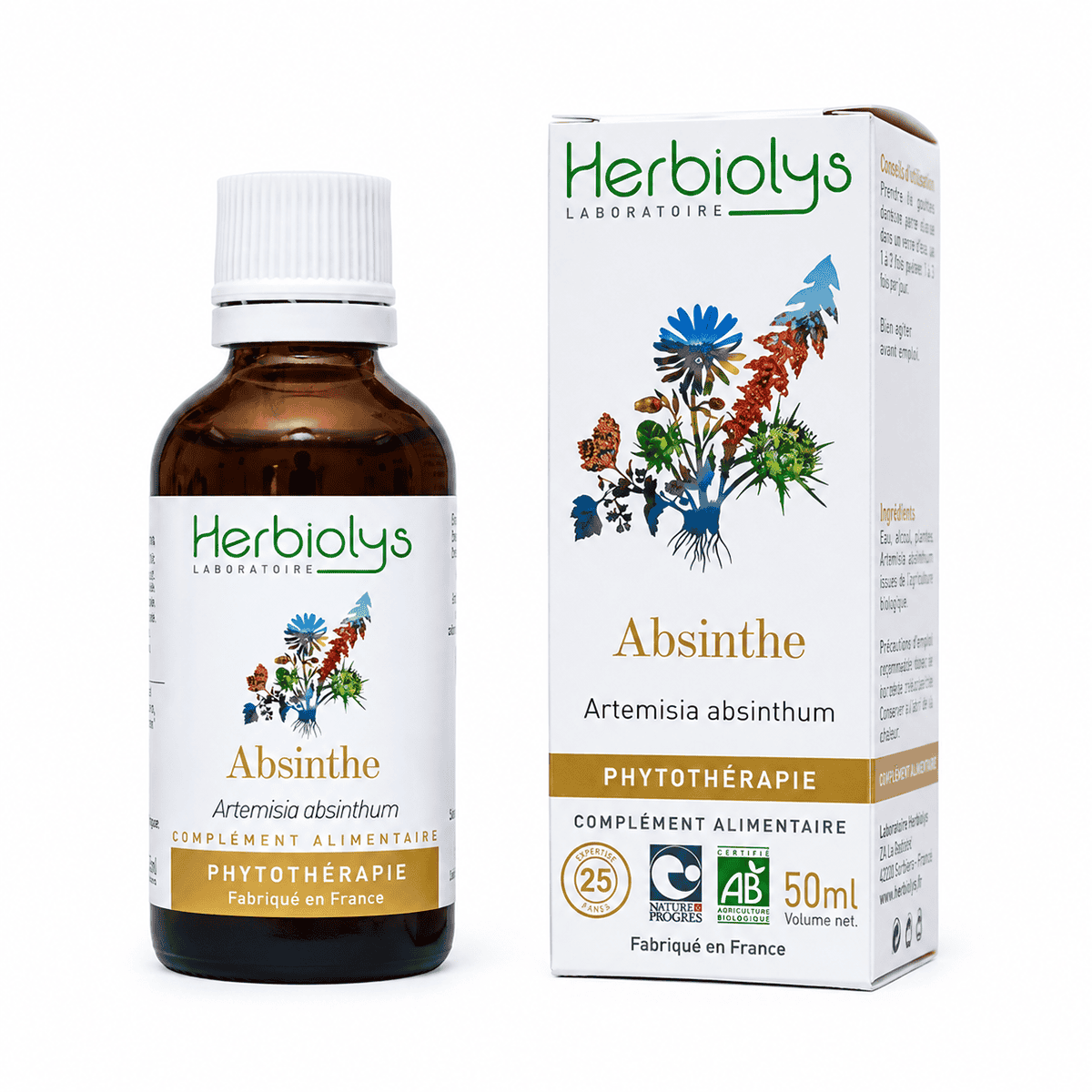 Teinture mère | Extrait de plante - Absinthe BIO 50ml 1 Teinture mère | Extrait de plante - Absinthe BIO 50ml